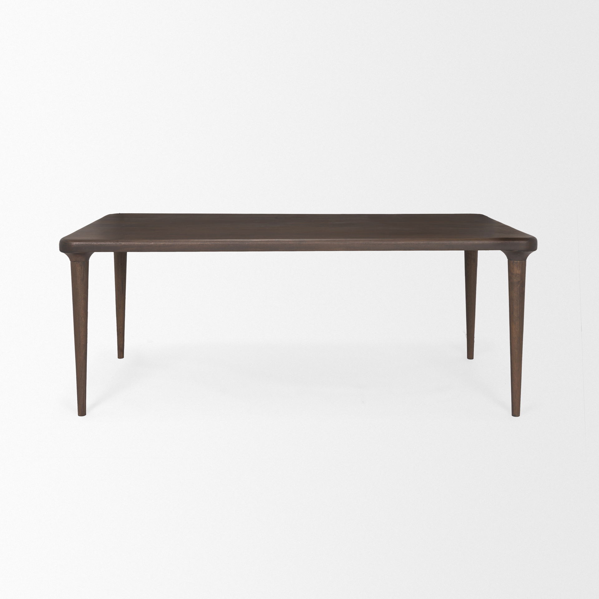 Suvan 72L Medium-Dark Brown Rectangular Wood Dining Table, by Mercana, 72" length x 36" width x 30" height View 4