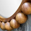 Cyra Wood Beaded Round Mirror thumbnail 7