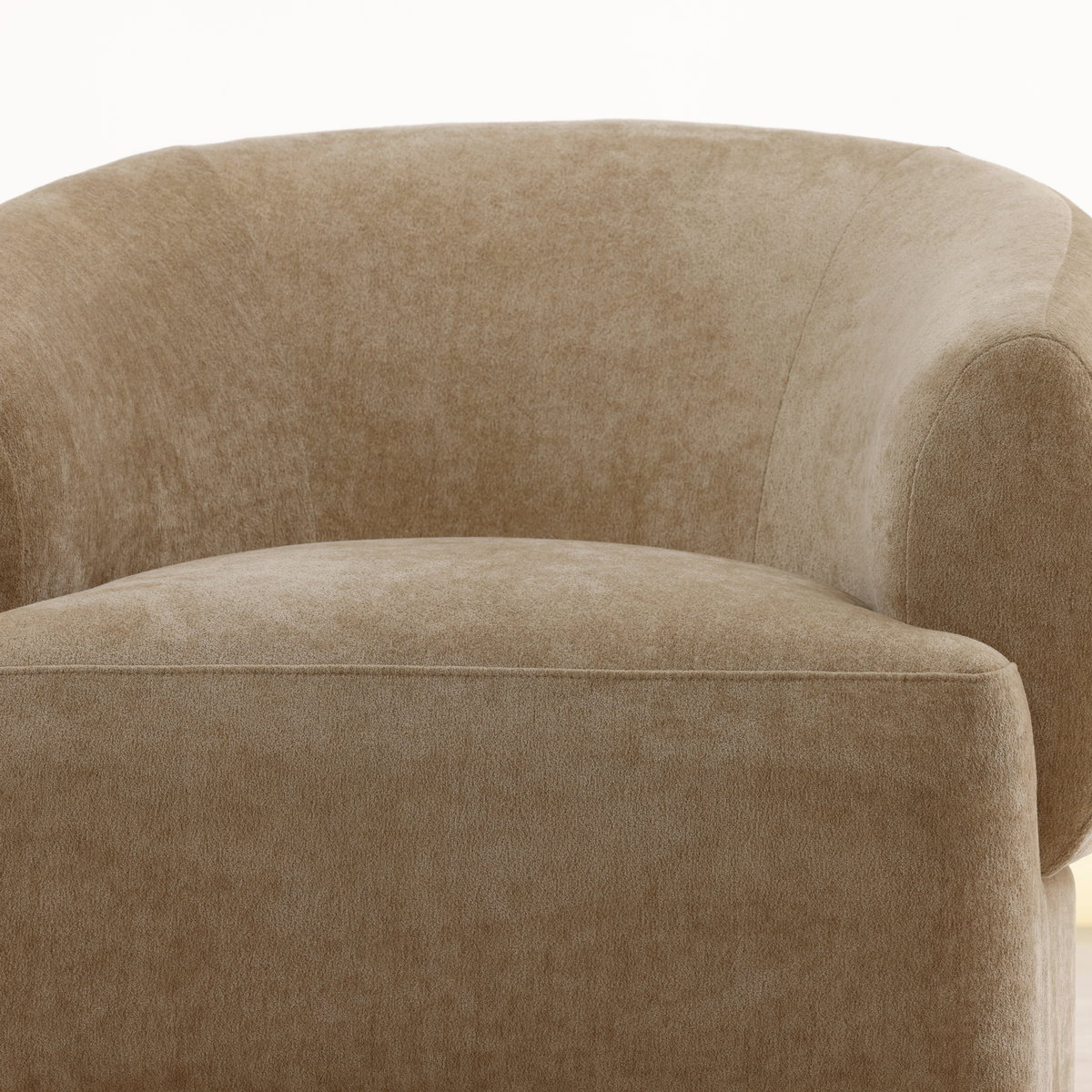 Billie Swivel Chair Sand, Accent Chair by Dovetail, 37" width x 30" height x 33.75" depth View 5