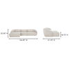 Amelia Lounge Modular Left Sectional Warm White thumbnail 10