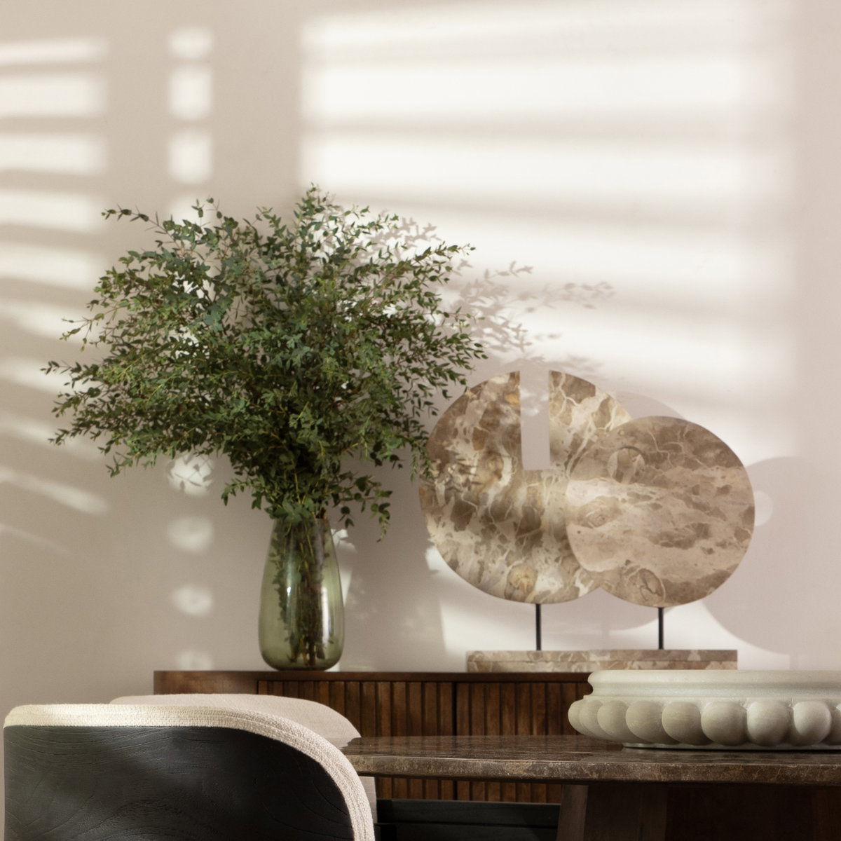 Cidalia Sculpture Marble Large, Decor by Dovetail, 16.5" width x 3" height x 21.5" depth View 4