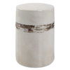 Comanche White Ceramic Garden Stool, Furniture by Uttermost, 13" width x 18" height x 13" depth thumbnail 1