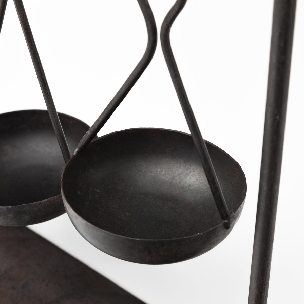 Enos 19L x 3W Black Metal 4 Bowl Ancient Spice Market Decorative Display, Decorative Object by Mercana, 18.5" length x 3" width x 10.5" height View 7