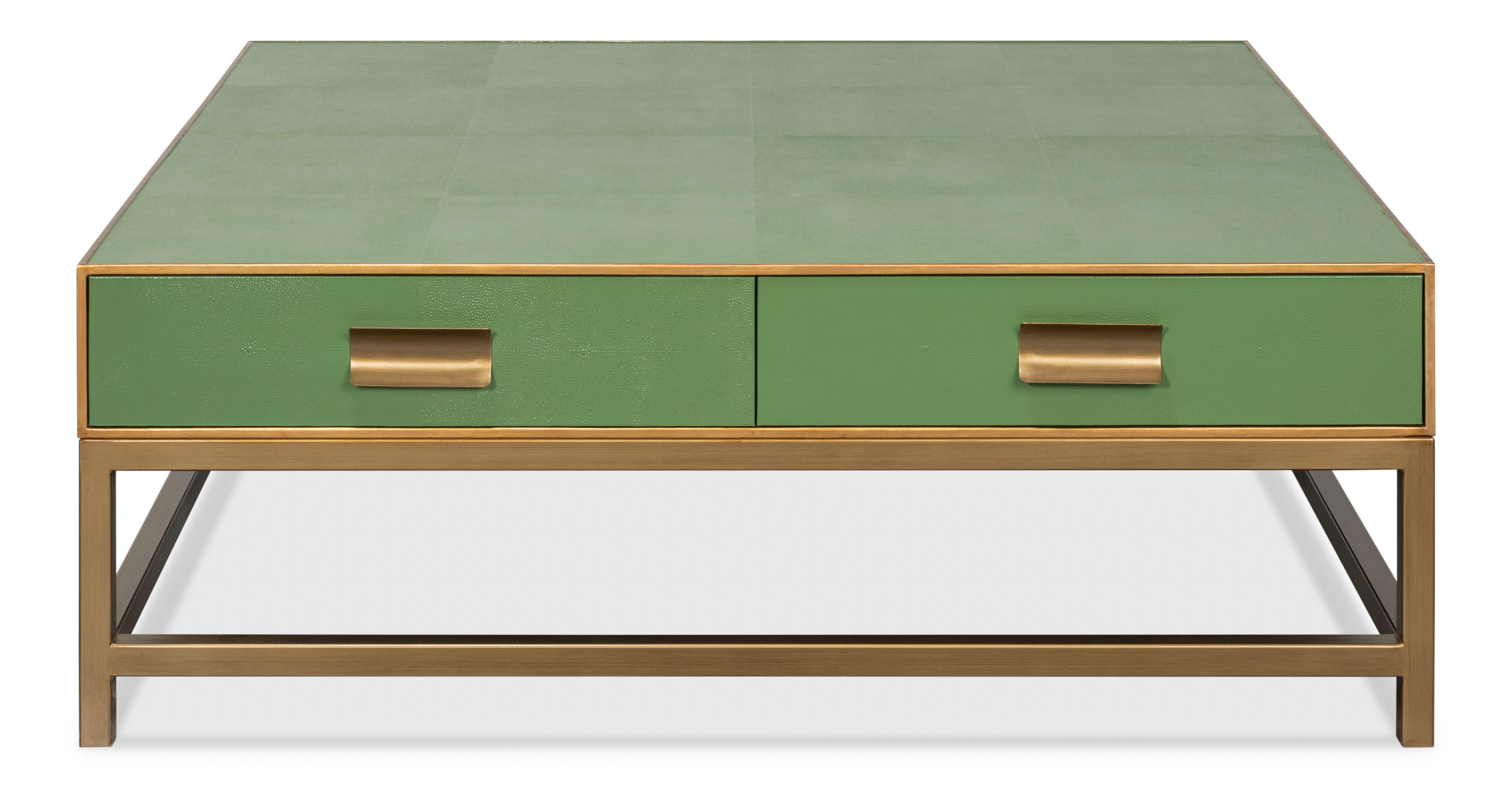 Gideon Shagreen Sq.Coffee Tbl,Watercress, Coffee Table by Sarreid, 48" length x 48" width x 17" height View 2
