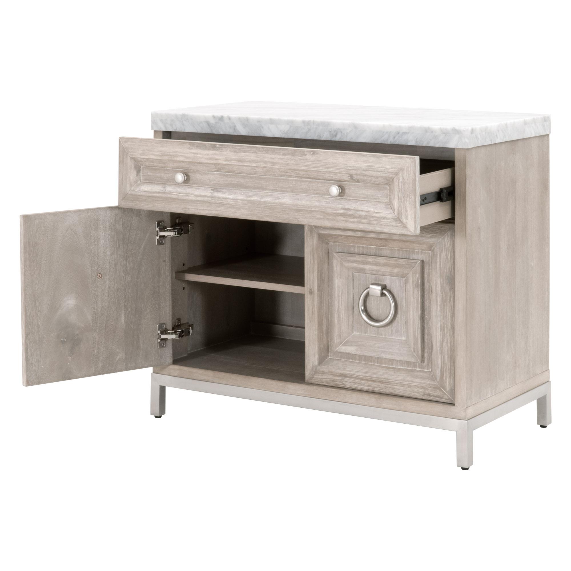 Azure Carrera Media Chest, Nightstand by Essentials for Living, 36.75" width x 32.5" height x 19" depth View 4