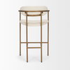 Parker Backless 36.5in Seat Counter Stool | Cream Fabric with Gold Metal, Counter & Bar Stool by Mercana, 21.25" length x 21.5" width x 36.5" height thumbnail 9