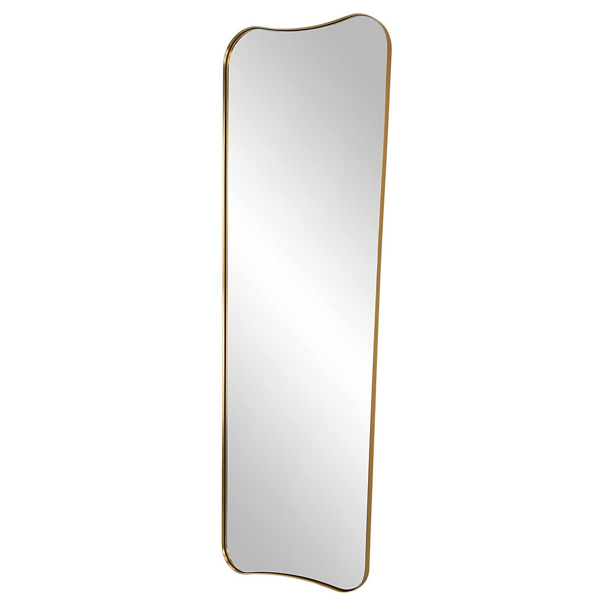 Belvoir Large Antique Brass Mirror, by Uttermost, 26" width x 76" height x 1.12" depth View 5