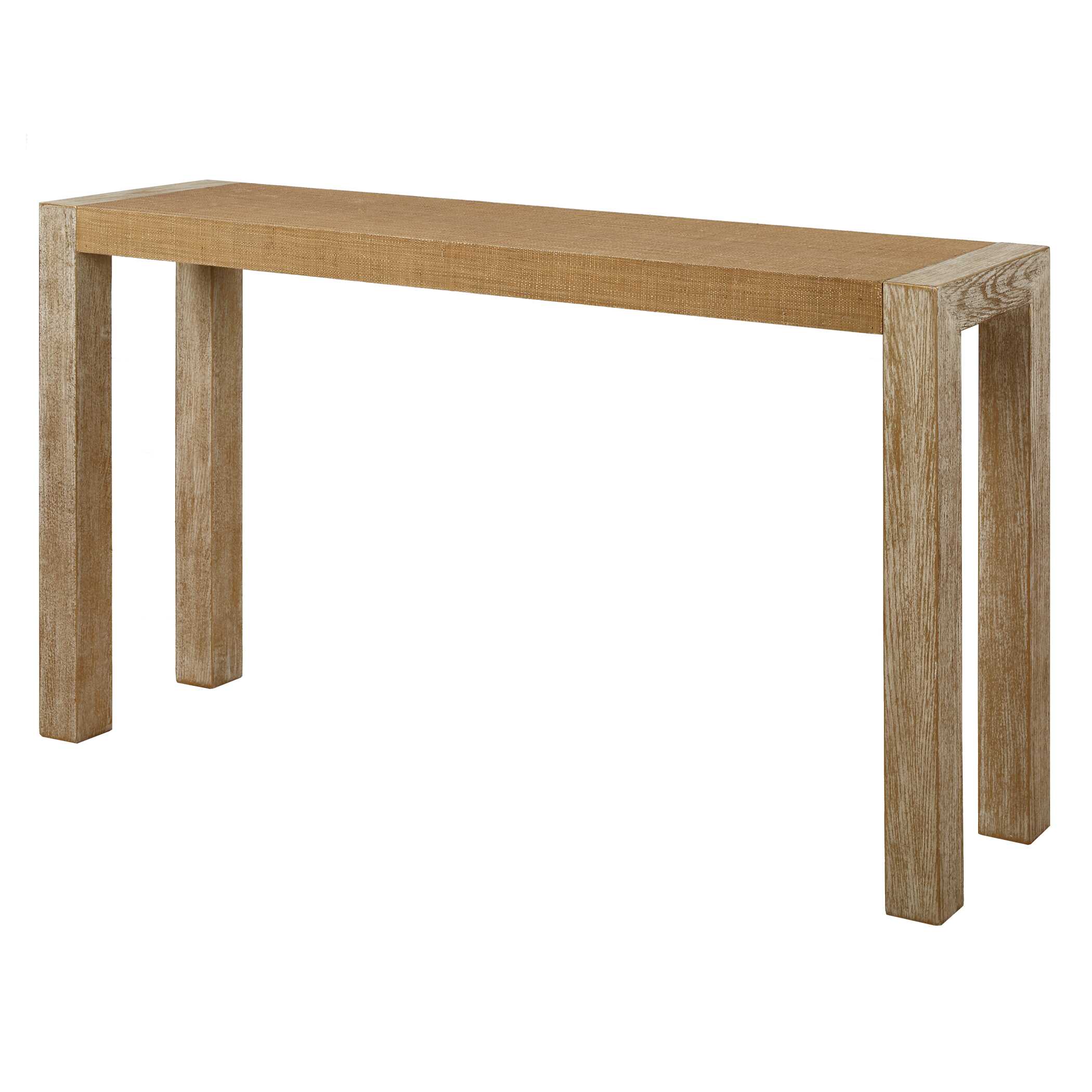 Bentley Grasscloth Console Table, Furniture by Uttermost, 52" width x 31.12" height x 13" depth View 5