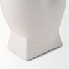 Darian Tall Textured Matte White Ceramic Vase thumbnail 11
