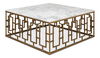 Brass Gate Cocktail Table W/ Wht Marble thumbnail 5