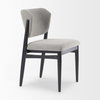 Cline Curved Back Dining Side Chair | Gray Fabric with Black Wood, Dining Chair by Mercana, 20.87" length x 23.03" width x 31.89" height thumbnail 11