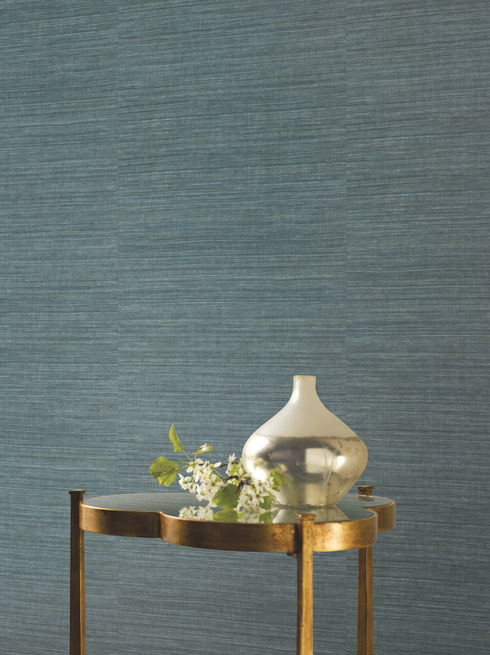 Silk Elegance Dark Blue Wallpaper