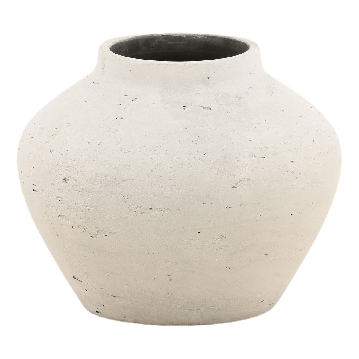 Jocasta Vase Antique White Medium, Decor by Dovetail, 9.3" width x 7.5" height x 9.3" diameter x 9.3" depth View 1
