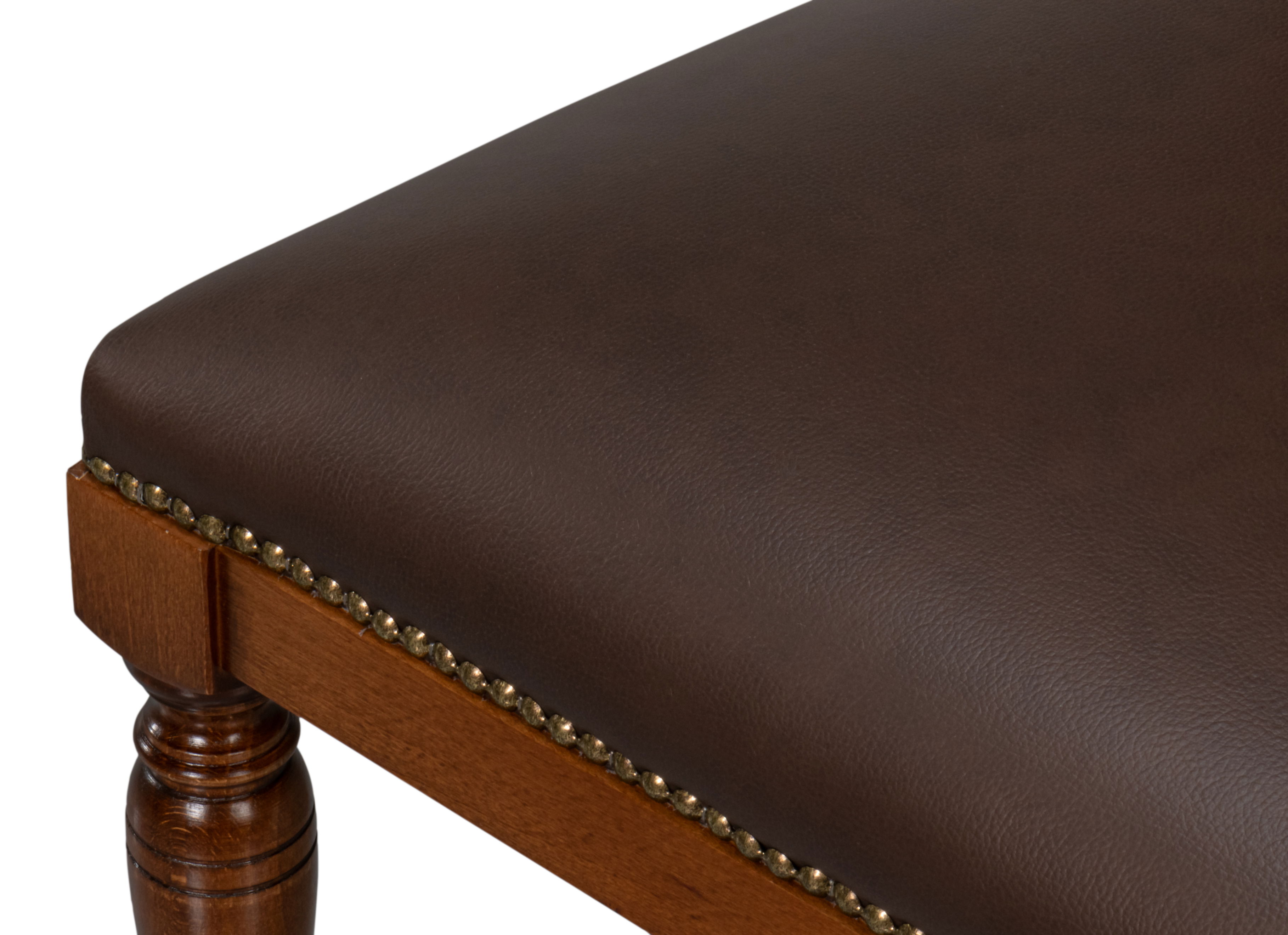 Camile Leather Side Chair, Brown large image 