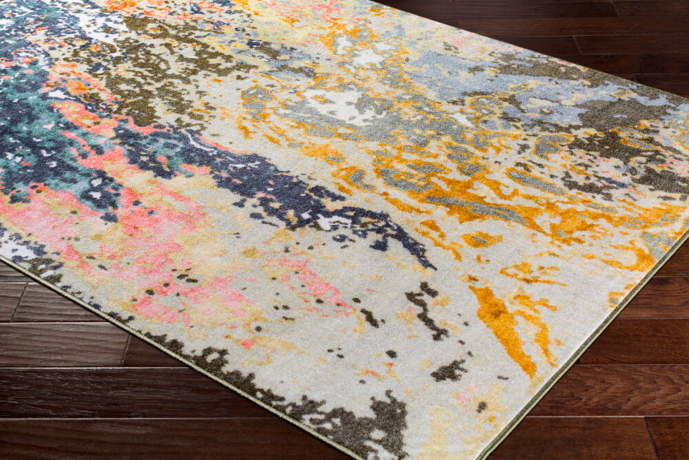 Silk Road Machine Woven Rug, by Surya, 1'3.75" length x 1'3.75" width