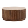 Milburn Coffee Table Brown, by Dovetail, 35.5" width x 16" height x 35" diameter x 35.5" depth thumbnail 1