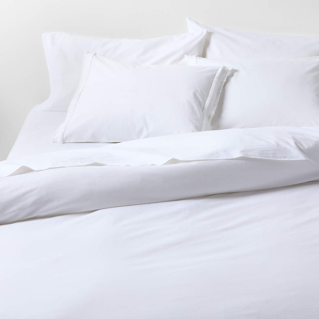Online Designer Bedroom Favorite Organic Cotton White Eyelash Queen Bedding Set