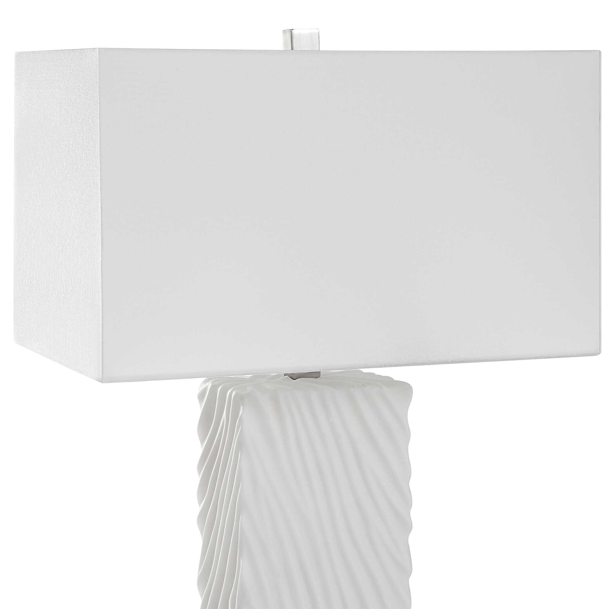 Pillar White Marble Table Lamp, by Uttermost, 17" width x 32" height x 10" depth View 6