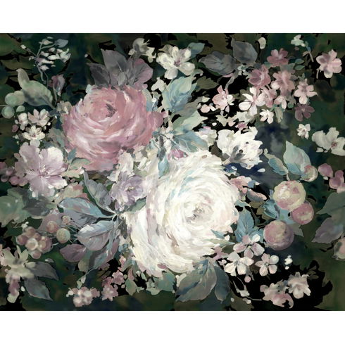 Impressionist Floral Pink Wall Mural
