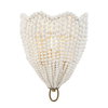 Biddeford 1 Light White Beaded Sconce, by Uttermost, 10" width x 14" height x 6" depth thumbnail 1