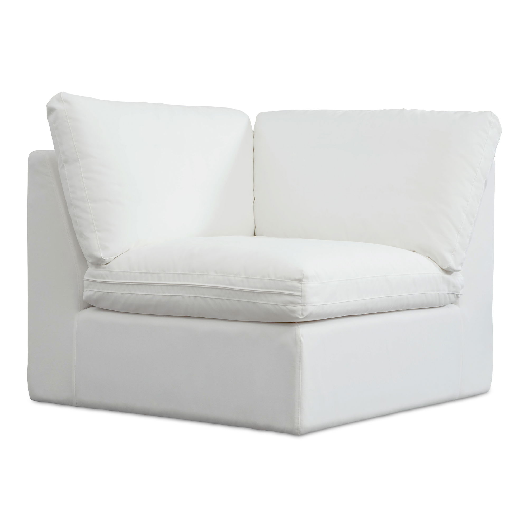 Miles Outdoor Corner White, Sectional Sofa by Moe's Home, 40" width x 35.8" height x 40" depth View 2