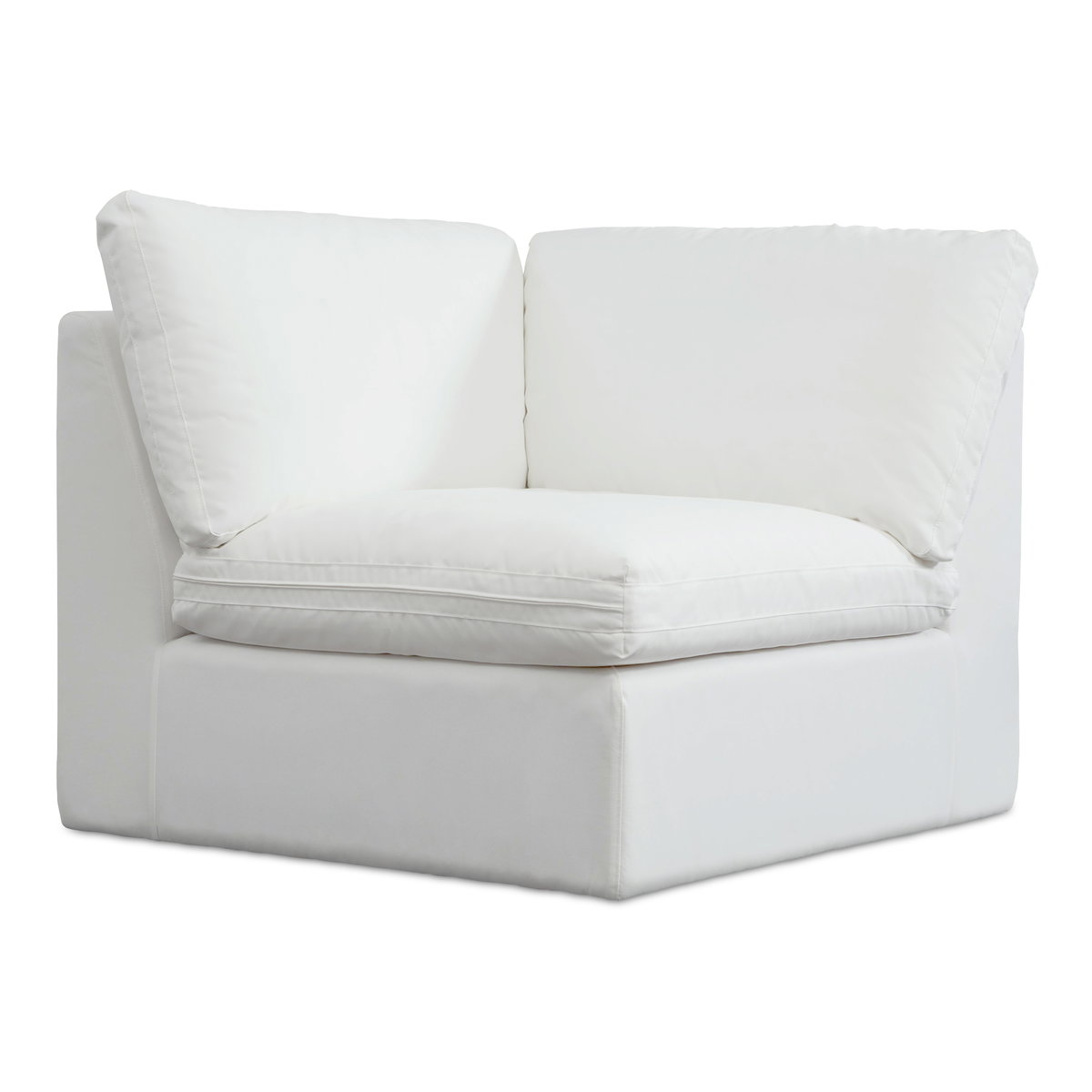 Miles Outdoor Corner White, Sectional Sofa by Moe's Home, 40" width x 35.8" height x 40" depth View 2