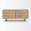 Grier 72' Light Brown Solid Wood with Cane Sideboard thumbnail 3