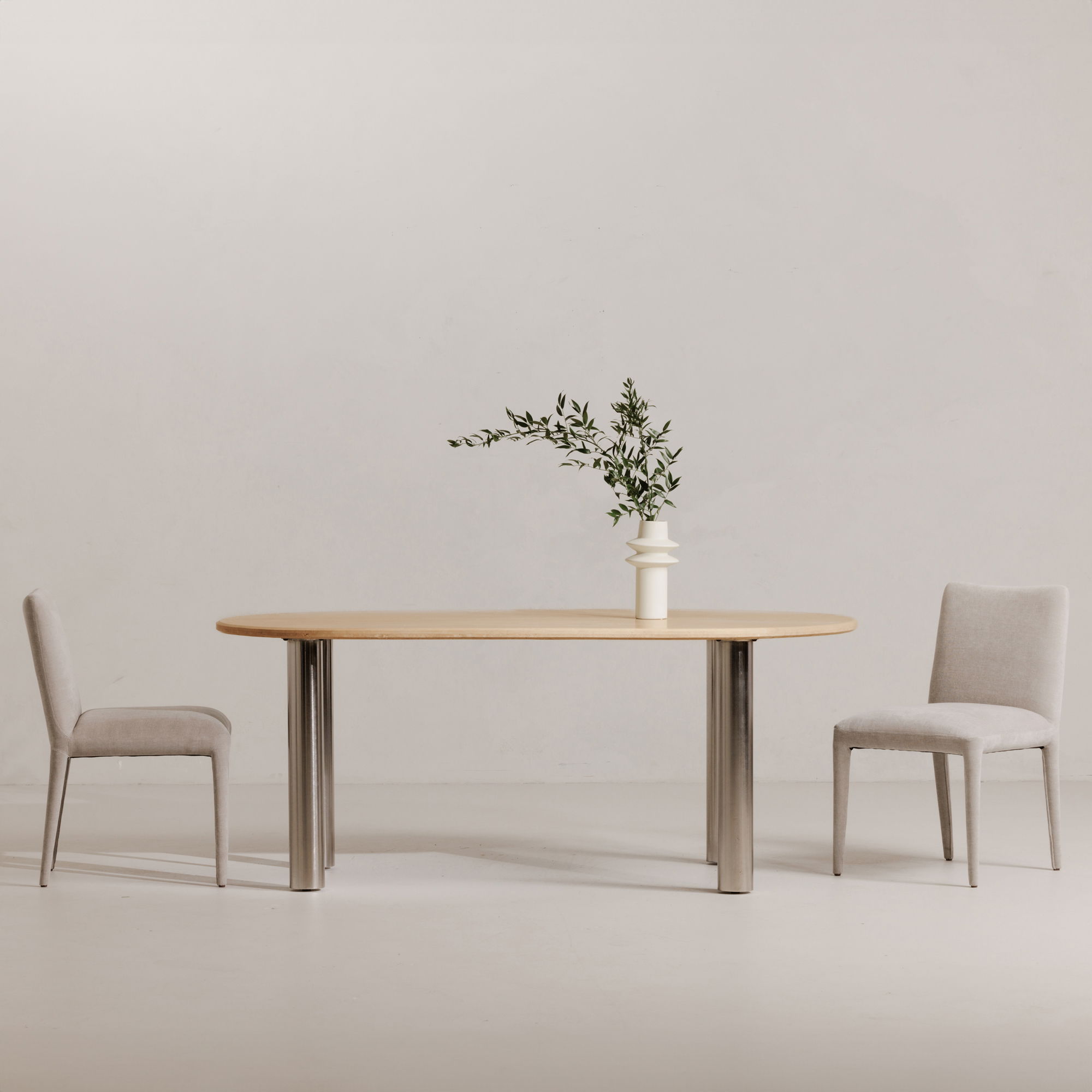 Fia Dining Table Travertine large image 