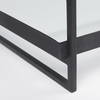 Trey 56'L x 32'W x 17'H Black Metal with Glass Coffee Table, by Mercana, 56" length x 32" width x 17" height thumbnail 11