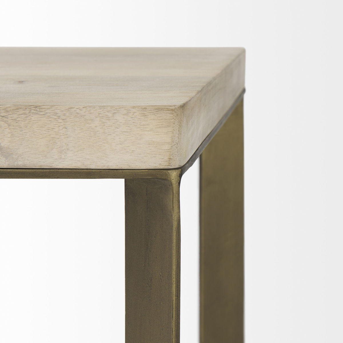 Faye (Set of 2) 19L x 19W x 26H Beige Finished Wood with Gold Metal Base Accent Tables, Side & End Table by Mercana, 19" length x 19" width x 26" height View 11