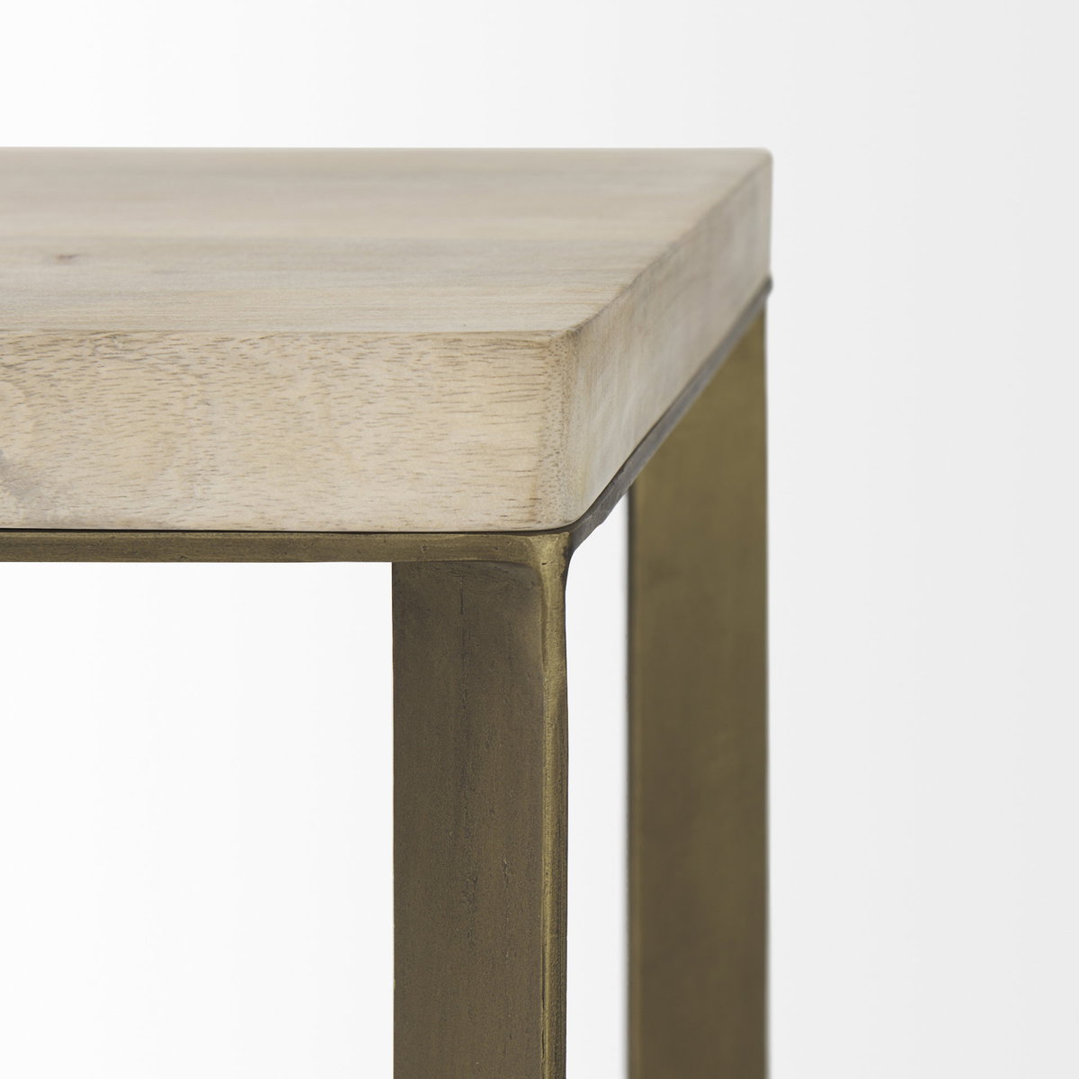 Faye (Set of 2) 19L x 19W x 26H Beige Finished Wood with Gold Metal Base Accent Tables, Side & End Table by Mercana, 19" length x 19" width x 26" height View 11