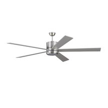 Online Designer Living Room 72" Vision 5 - Blade LED Standard Ceiling Fan with Light Kit Included Finish: Brushed Steel