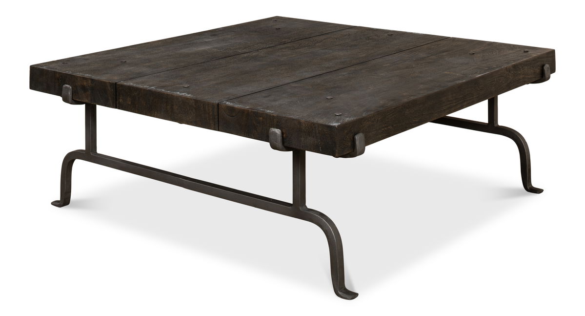 Blayne Coffee Table  Storm Cloud, by Sarreid, 4' length x 4' width x 1'6" height View 1