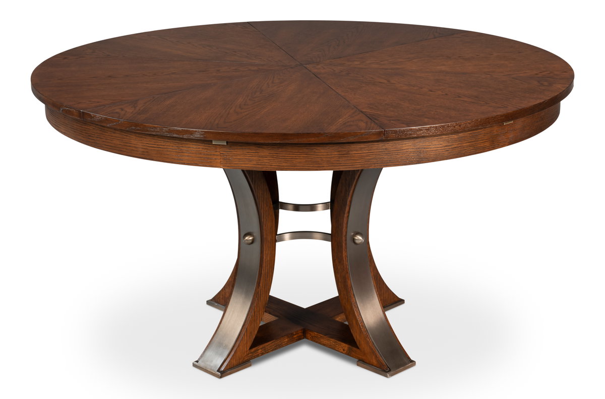 Tower Jupe Dining Table  Med Palladio, by Sarreid, 4'7" length x 4'7" width x 2'6" height View 1