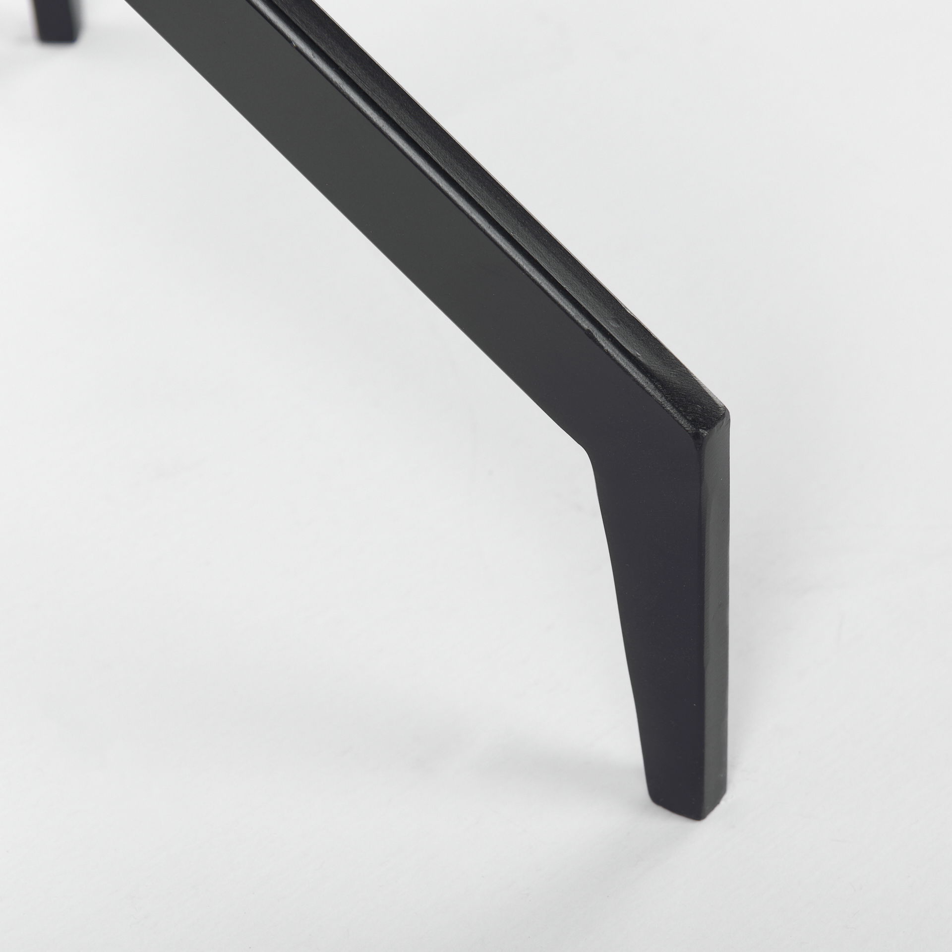 Serre Marble Top 3 Prong Black Metal Base End Table large image 