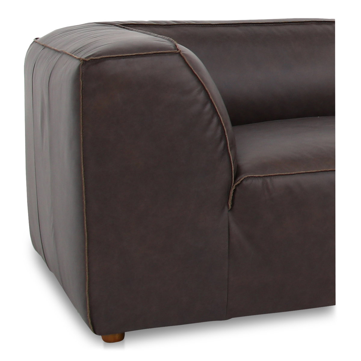 Form Lounge Modular Sectional Espresso Brown, Sectional Sofa by Moe's Home, 112" width x 26" height x 71.5" depth View 5