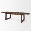 Takota Dark Brown Rectangular Oak Wood with Birch Wood Legs Extendable Dining Table thumbnail 12