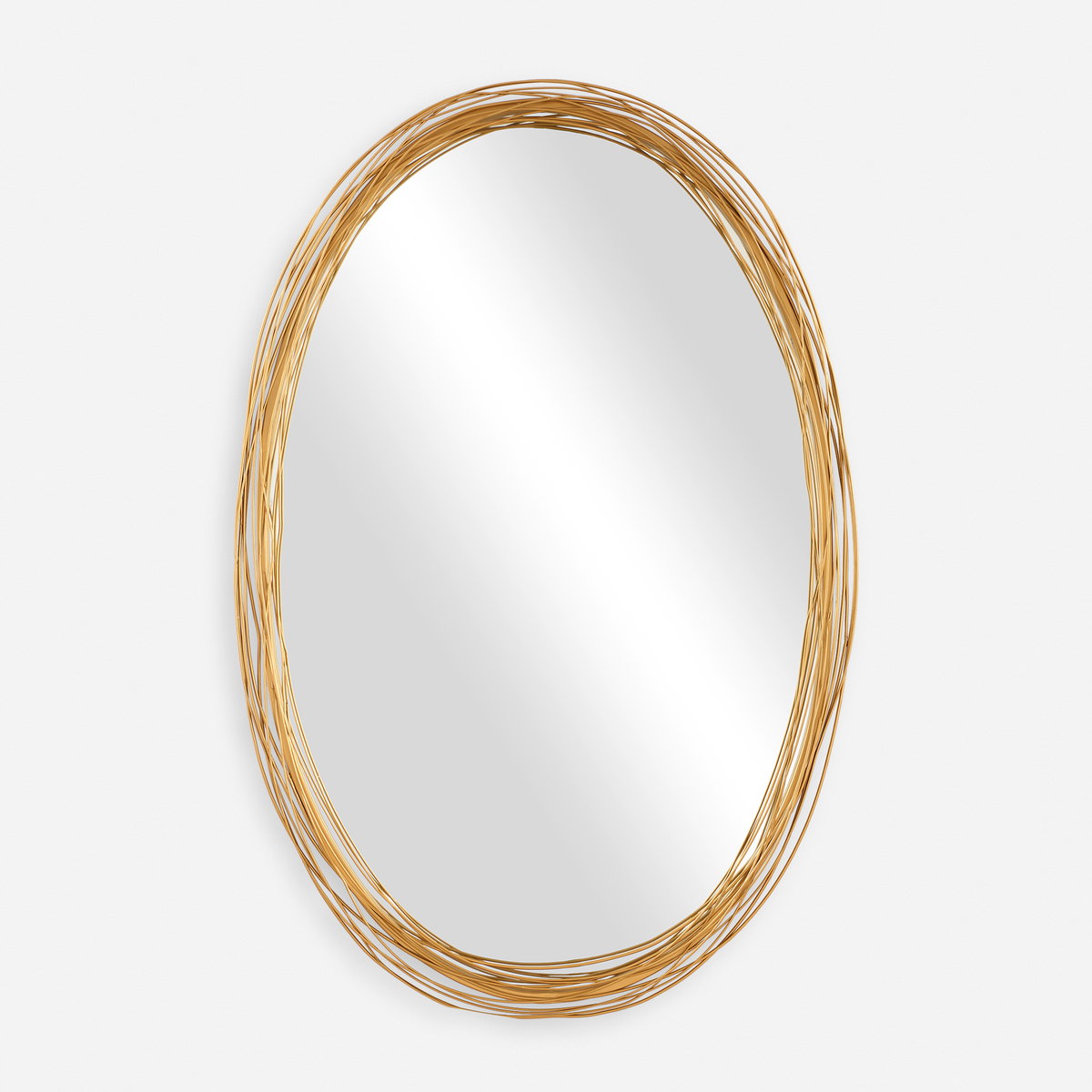 Gillian Oval Mirror, by Uttermost, 26" width x 38.75" height x 1.25" depth View 1