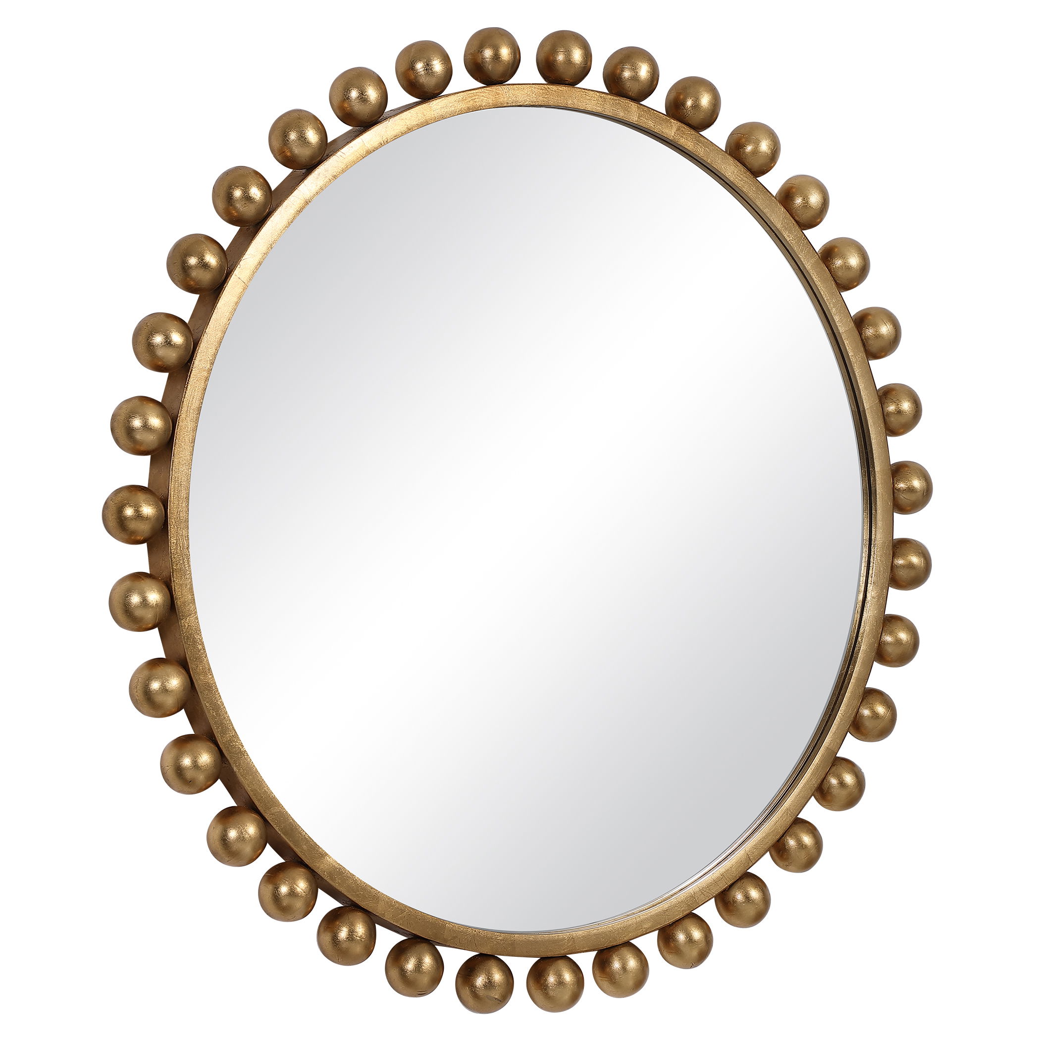 Cyra Gold Round Mirror large image 