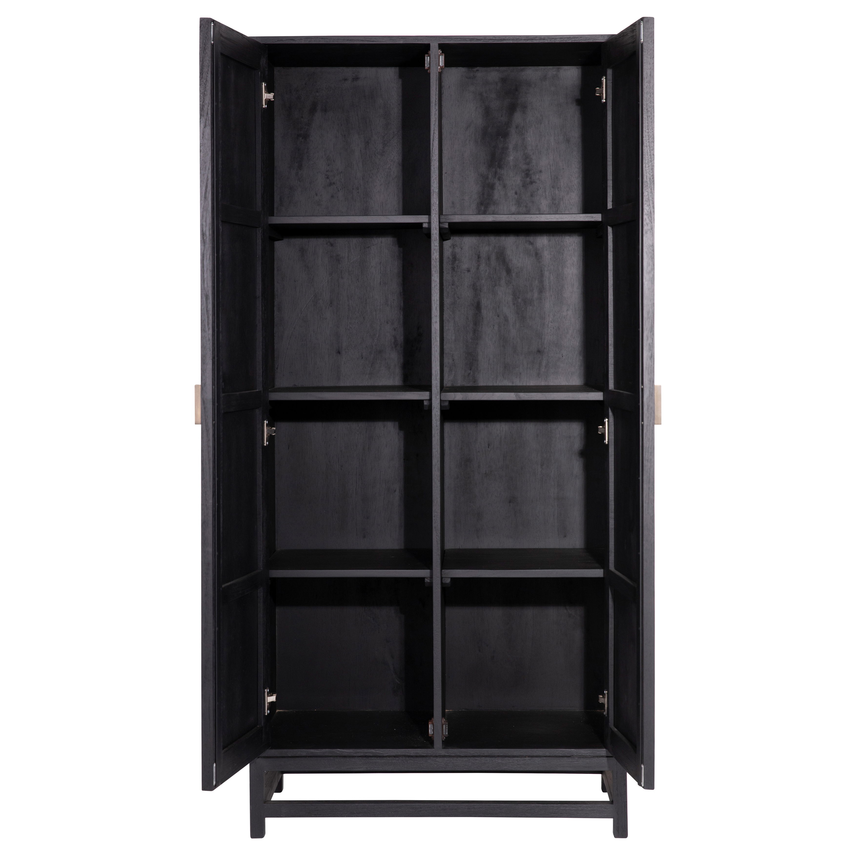 Royette Cabinet Black, Cabinets & Sideboard by Dovetail, 36" width x 78" height x 18" depth View 4