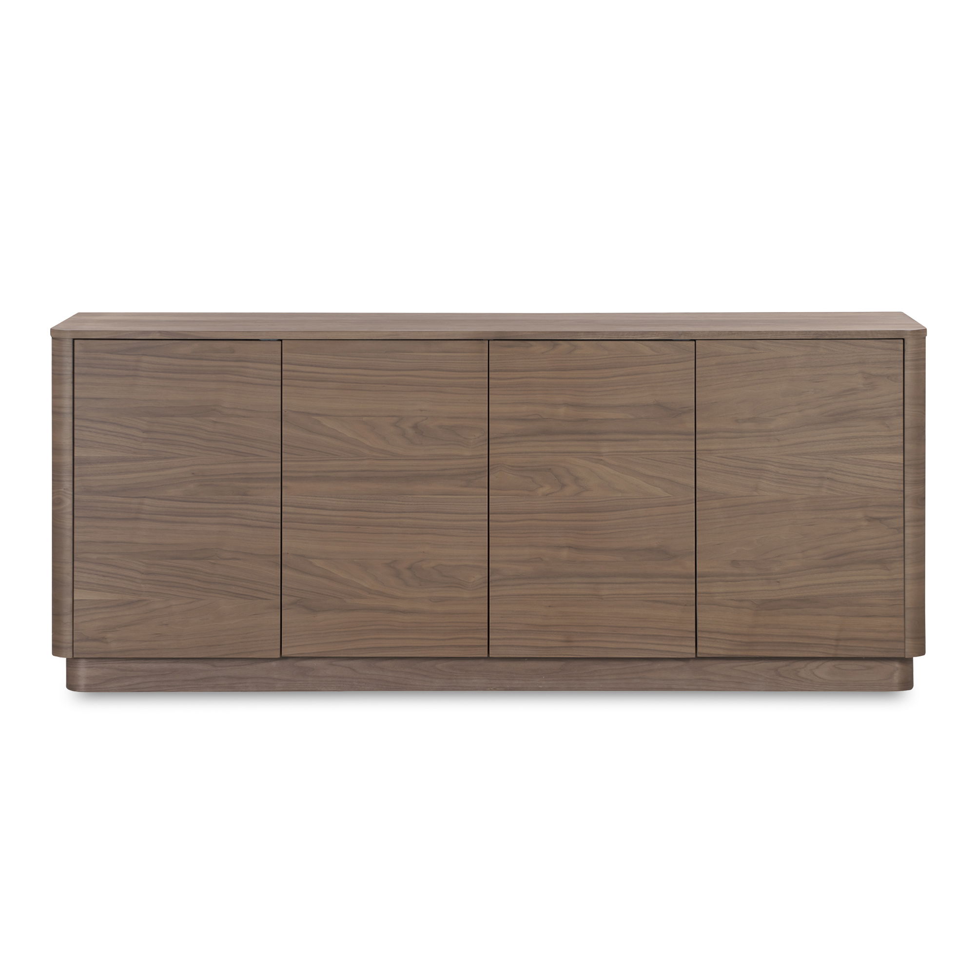 Round Off Sideboard Walnut Brown, Cabinets & Sideboard by Moe's Home, 72" width x 30" height x 19" depth View 1