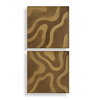 Golden Terrain Wooden Wall Decor Set/2, Sculptural Wall Art by Uttermost, 19.87" width x 19.87" height x 1.62" depth thumbnail 1