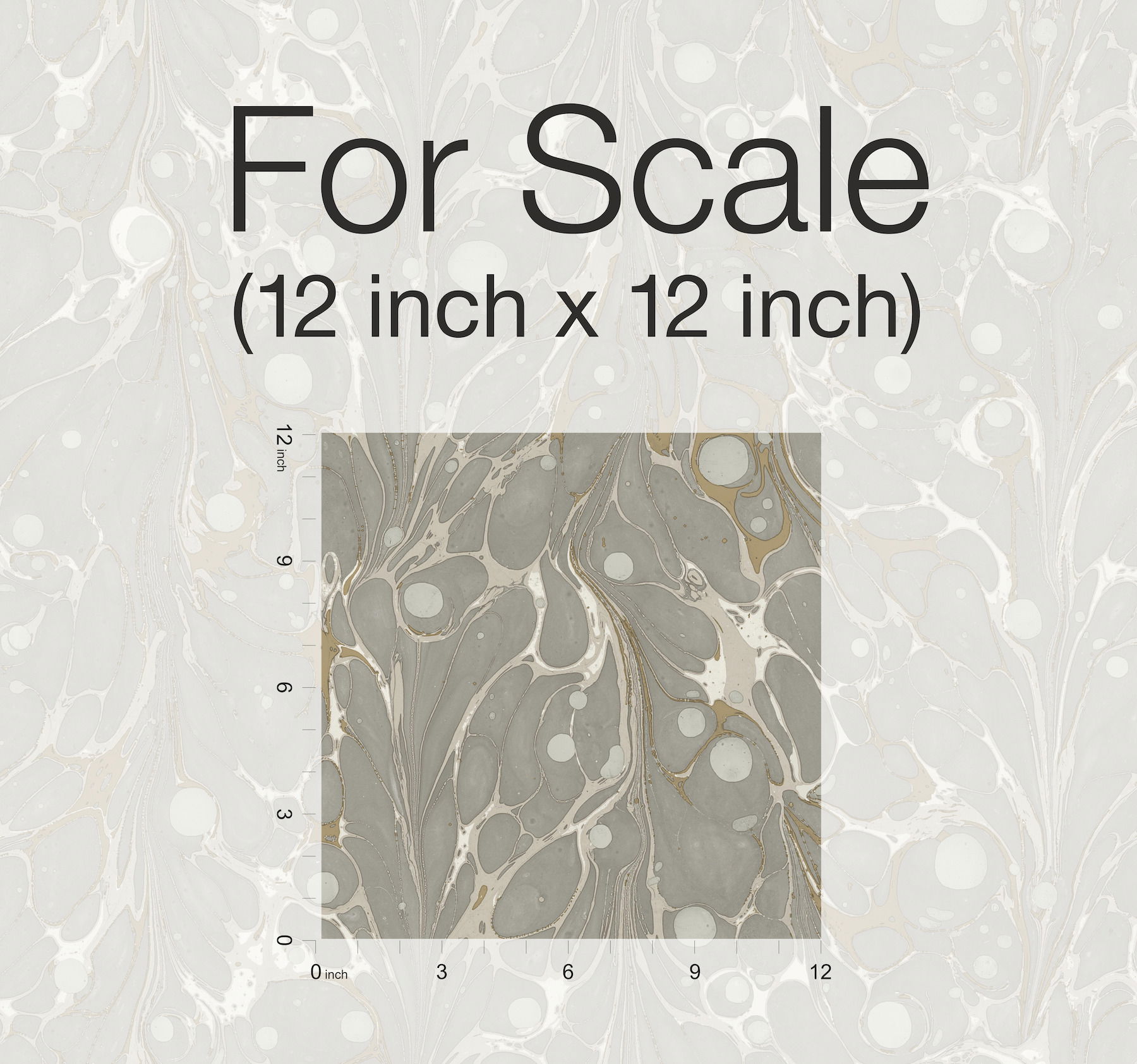 Marbled Endpaper Neutral Peel & Stick Wallpaper large image 