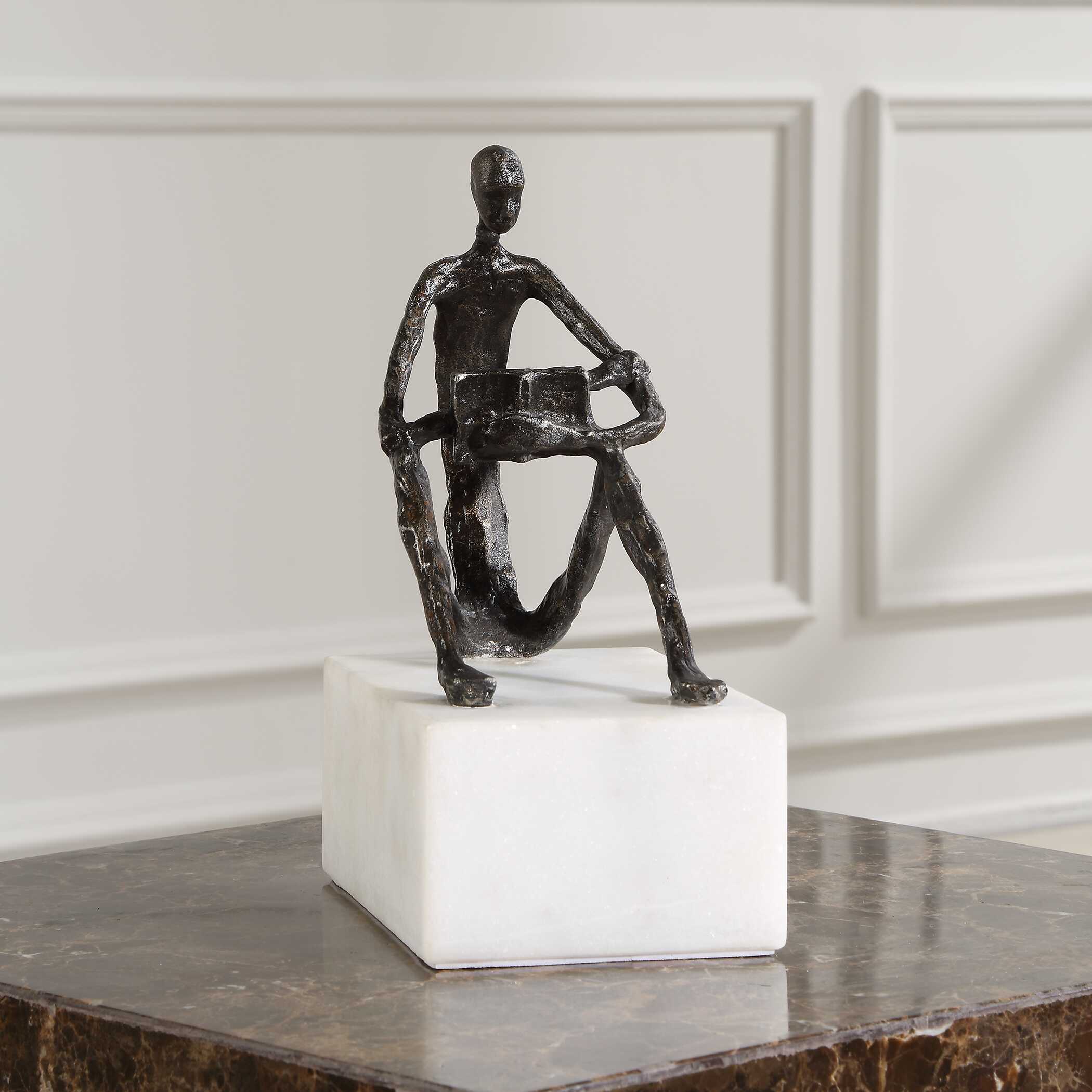 Sit Back Relax And Read Iron Sculpture large image 