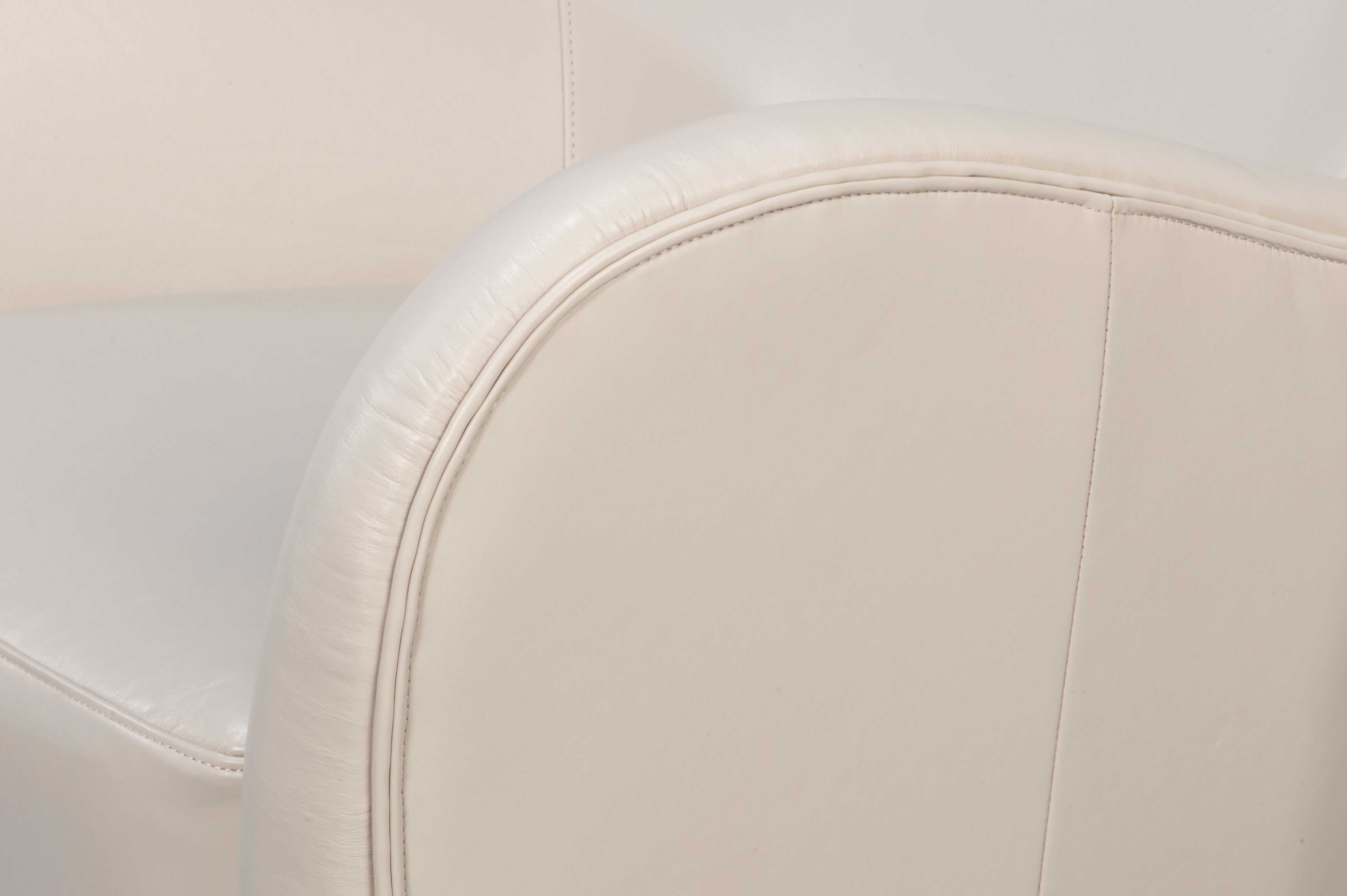 Lombard Wing Chair,Crystal White Leather large image 