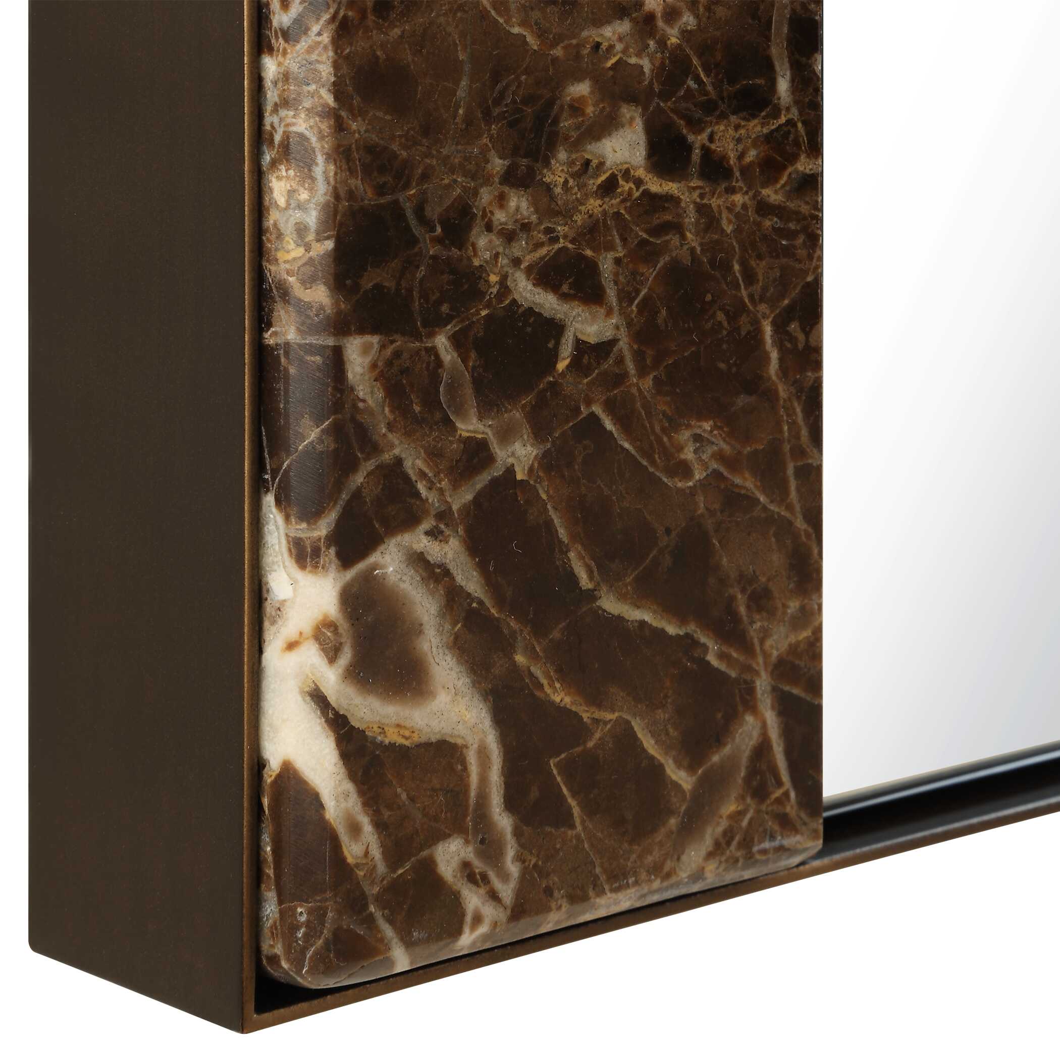 Hanover Marble Mirror, by Uttermost, 26.75" width x 35.62" height x 1.87" depth View 6