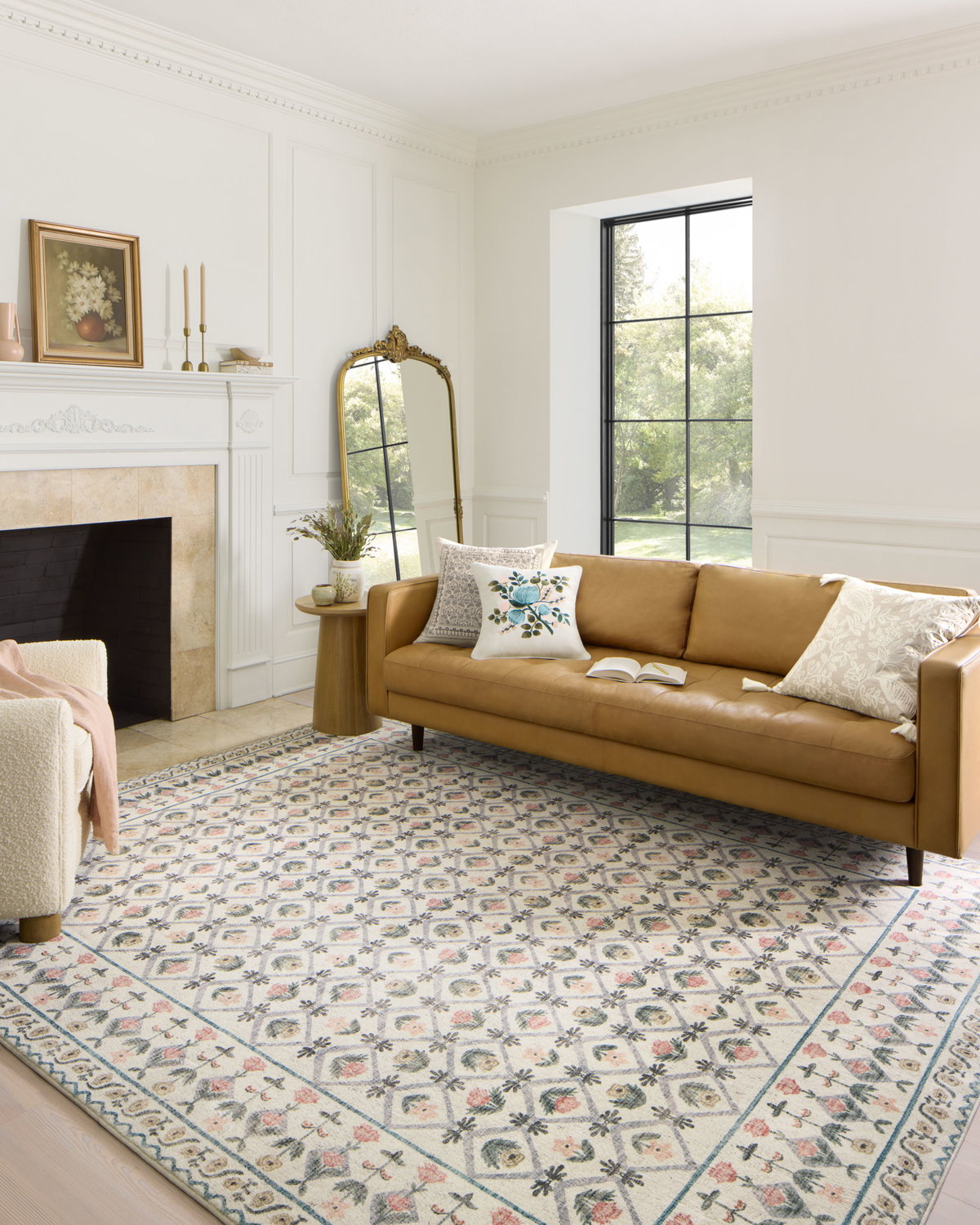 Rifle Paper Co. x Loloi Eden Rug, 2'6" length x 7'6" width View 2