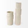 Cardon 23.0H Cream Ceramic Vase, by Mercana, 6.69" length x 6.69" width x 23.03" height thumbnail 6