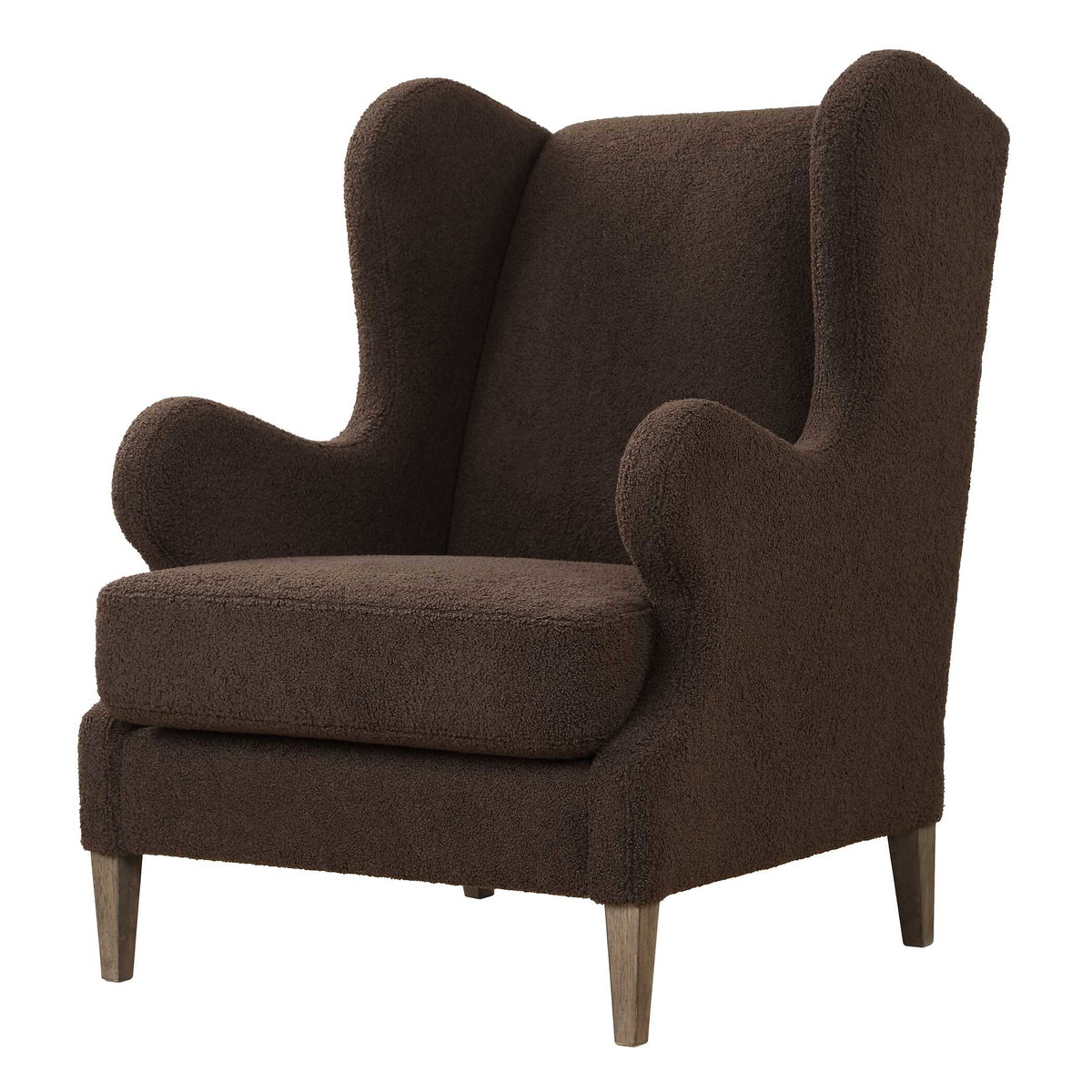 Serpentine Brown Fabric Accent Chair, Furniture by Uttermost, 29.5" width x 40" height x 34.5" depth View 5