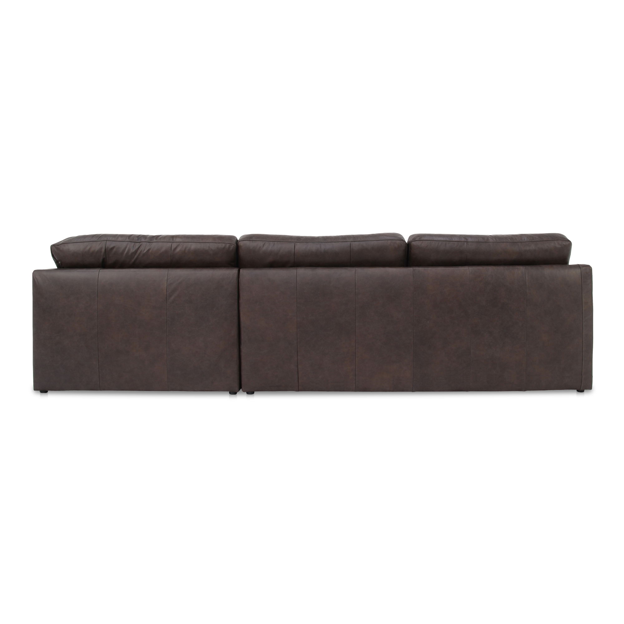 Thurlow 3 Piece Right Modular Sectional Espresso Brown Leather large image 